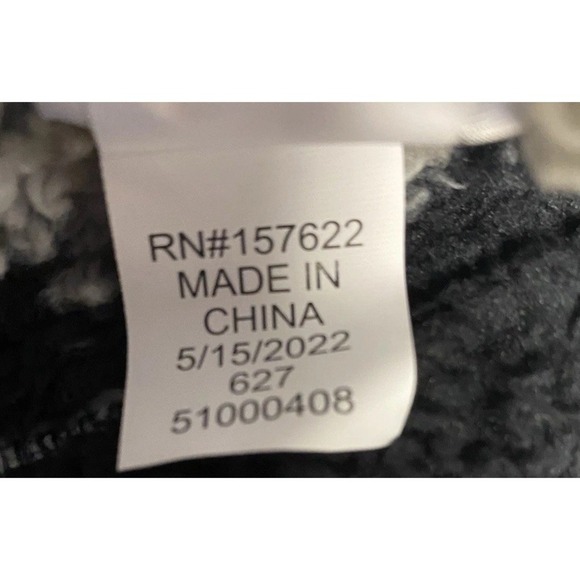 Eddie Bauer Fleece Pullover Women Size XL Black Camo Plush 1/4 Zip Soft Jacket - Picture 11 of 14